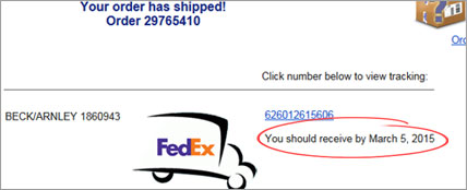 order has shipped