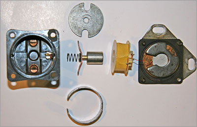 The parts of the solenoid