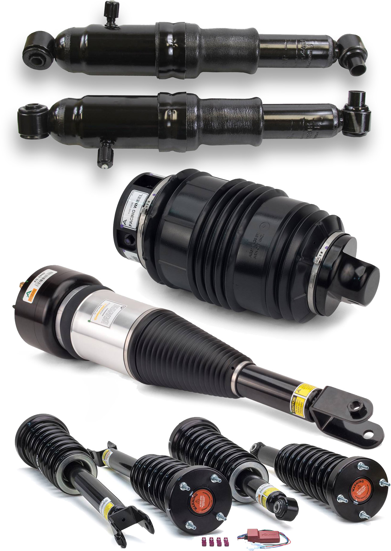 Air shocks, springs, struts and conversion kit