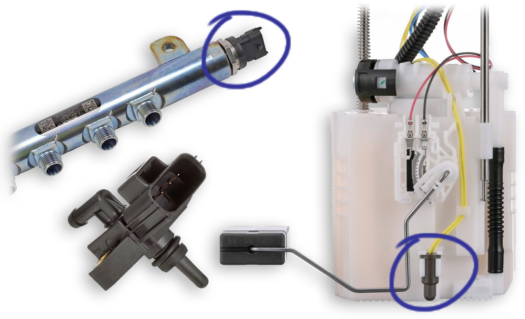 Image of Pressure and fuel temp sensors